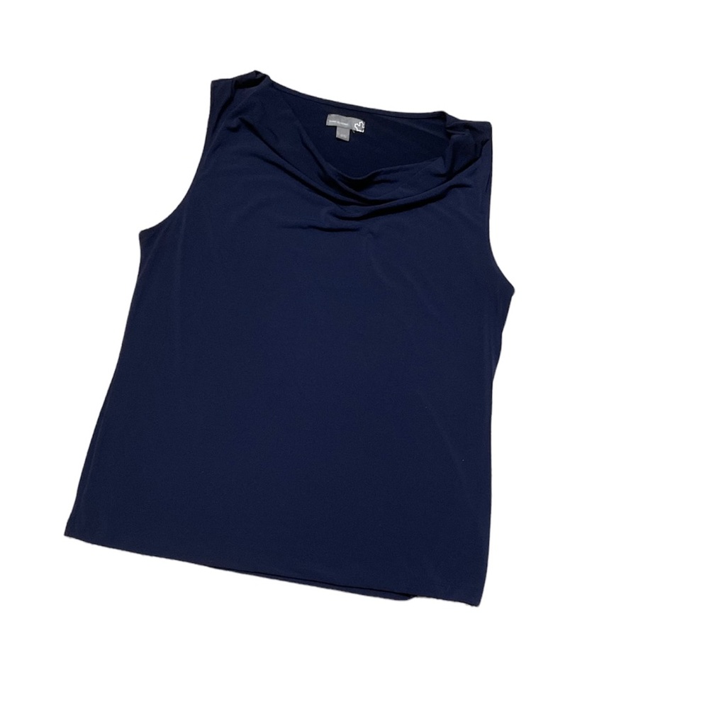 Navy Sleeveless Blouse, Size L